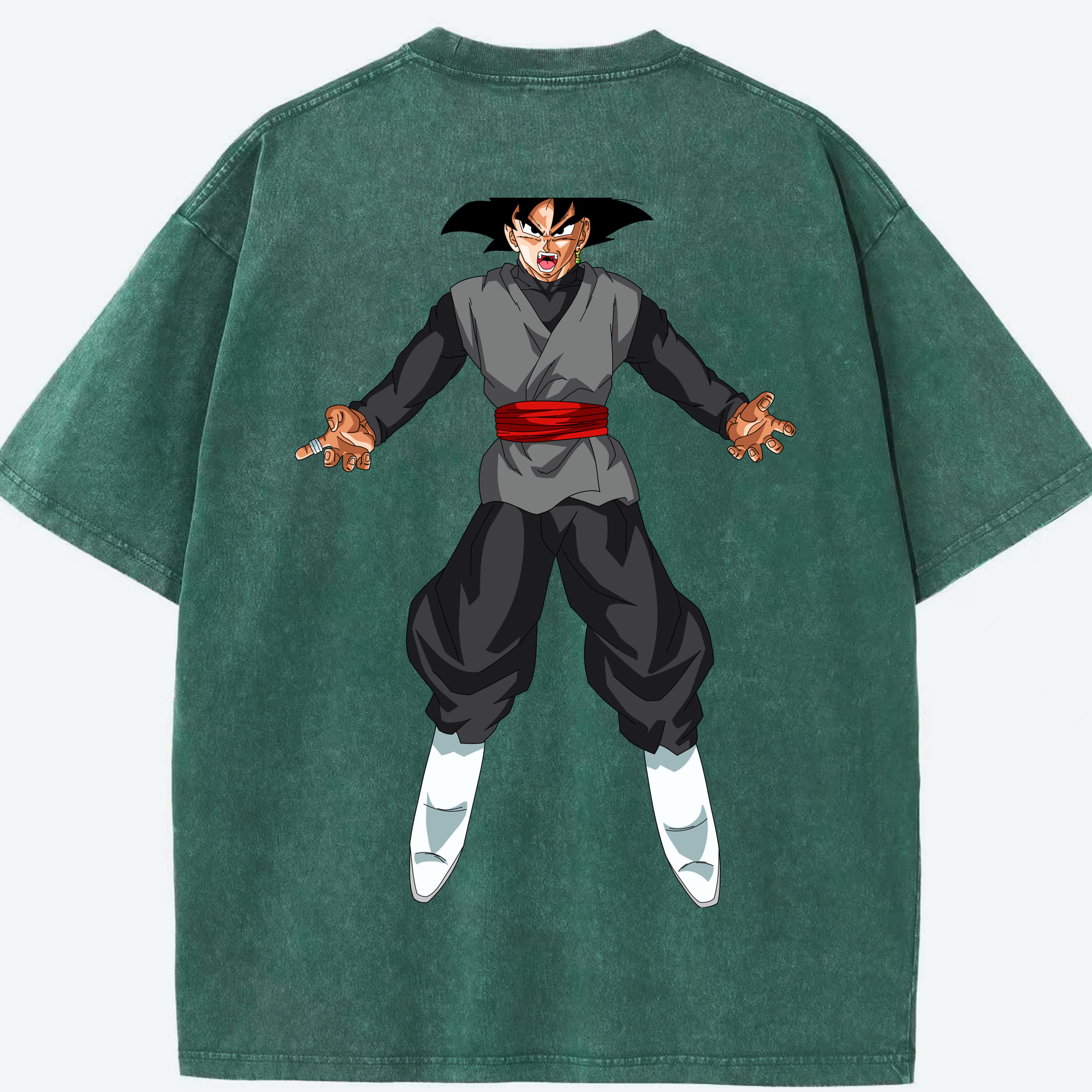 （画像用） ドラゴンボール ベジータ四世（Bejīta Yonsei）DRAGON BALL Vegeta IV 綿100% ヴィンテージ風 半袖Tシャツ（背面プリント）